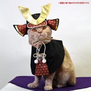 猫服 ワンタッチコーデ おめかしして袴気分 ロング 麻の葉レッド