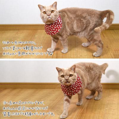 ふきとりやすい お食事エプロン ゴロにゃんオリジナル ラミネート