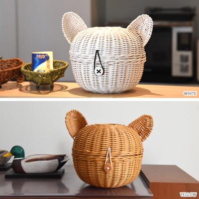 ラタンねこロール シンシアジャパン SC-26 猫雑貨 ラタン猫ロール