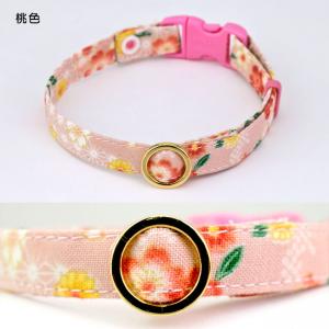 ゴロにゃんオリジナル デイリー猫首輪EX 麻の葉桜 ( さくら柄 ) - 猫