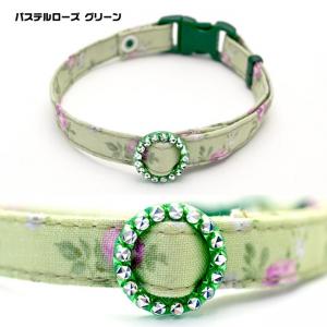 デイリーEX猫首輪 パステルローズ ゴロにゃんオリジナル猫用首輪 ( 花