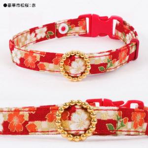 ゴロにゃんオリジナル デイリーEX猫首輪 豪華市松桜 ( 和柄 ) - 猫専門