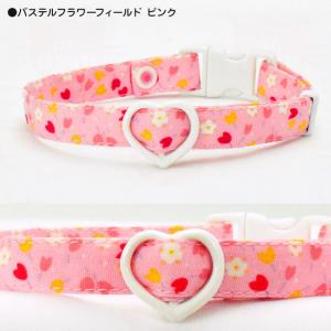デイリー猫首輪DX 蓄光バックルシリーズ パステルフラワーフィールド