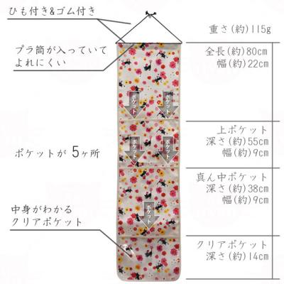 吊るせるミニポケット　ウォールポケット　ハンドメイド　小物入れ　ネコちゃん柄 吊るせるミニポケット ウォールポケット ハンドメイド 小物入れ ネコ