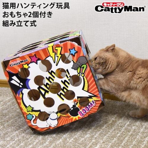 キャティーマン 猫ちゃんテンション爆アゲBOX (45280) 猫用おもちゃ ハンティング ボックス チラ見え ( 新しい発想のおもちゃ ) - 猫 専門店ゴロにゃん☆公式通販サイト｜猫の首輪・猫用品・フード｜