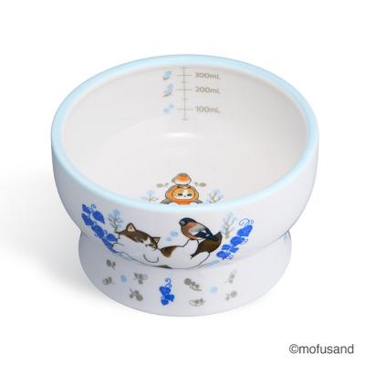 猫壱 脚付ウォーターボウル レギュラー mofusand 北欧風にゃん (83326